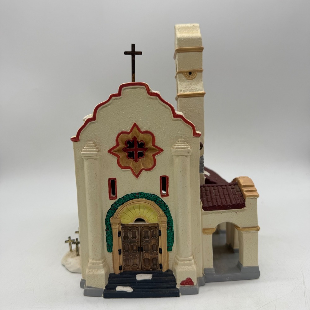 Department 56 Spanish Mission Church Snow Village 1990 Vintage
